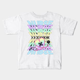 Nurse colorful pastel design Kids T-Shirt